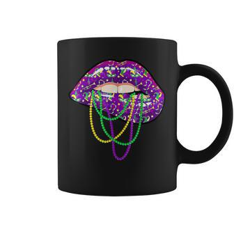 Costume Party Carnival Parade Women Gifts Lips Mardi Gras V6 Coffee Mug - Seseable