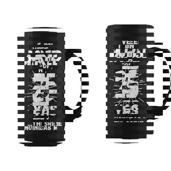 Couples Married 25 Years - Funny 25Th Wedding Anniversary Coffee Mug | Mazezy