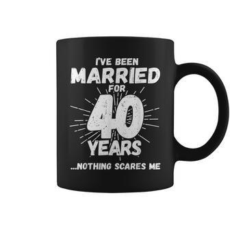 Couples Married 40 Years - Funny 40Th Wedding Anniversary Coffee Mug | Mazezy UK