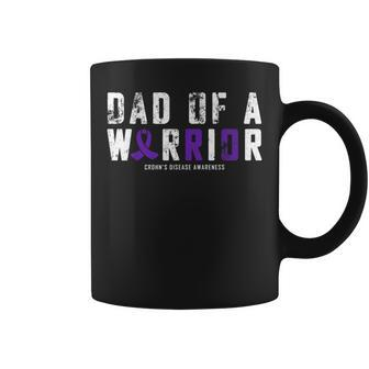 Crohns Disease Awareness Dad Of A Warrior Vintage Coffee Mug - Seseable