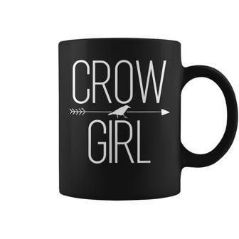 Crow Girl Gift For Women Raven Bird Lover Coffee Mug - Seseable