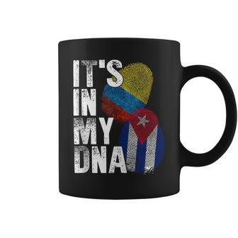 Cuba Colombia Its In My Dna Colombian Pride Cuban Roots Coffee Mug | Mazezy