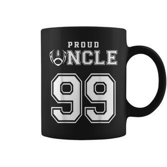 Custom Proud Football Uncle Number 99 Personalized For Men Coffee Mug | Mazezy