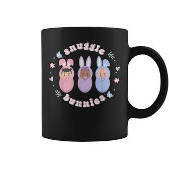 Cute Babies Funny Snuggle Bunnies Easter Nicu L&D Nurse Coffee Mug | Mazezy