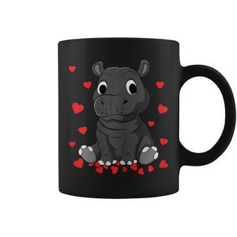 Cute Baby Hippopotamus Valentines Day Shirt For Hippo Lovers Coffee Mug | Mazezy