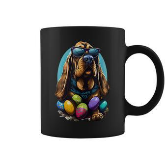 Cute Bloodhound Easter Eggs Dog Costume Womens Mens Kids Coffee Mug | Mazezy