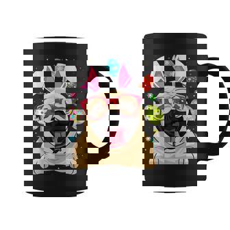 Cute Bunny Pug Dog Face Easter Eggs Easter Day Coffee Mug | Mazezy