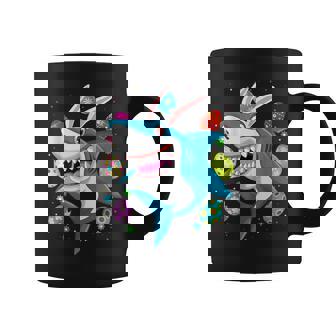 Cute Bunny Shark Face Easter Eggs Easter Day Coffee Mug | Mazezy
