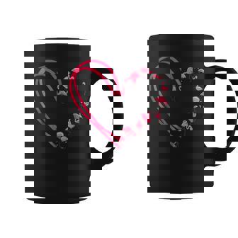 Cute Flamingo Valentine Heart Shape Funny Valentines Day Coffee Mug - Seseable