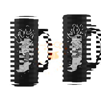 Cute Ghost Book Reading Teacher School Funny Halloween 2022 V2 Coffee Mug - Thegiftio
