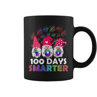 Cute Gnome Tie Dye 100 Days Smarter Teacher Kids Matching Coffee Mug - Seseable