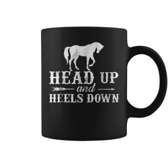Cute Horse Riding Head Up Heels Down Rider Gift Coffee Mug | Mazezy