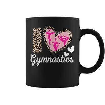 Cute I Love Gymnastics Leopard Print Women Girls Acrobat Coffee Mug | Mazezy AU