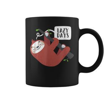Cute Lazy Day Sloth Hanging On A Tree Gift For Sloth Lovers Coffee Mug | Mazezy