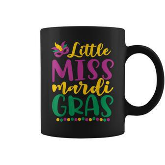 Cute Little Miss Mardi Gras 2023 Beads Womens Girls Kids Coffee Mug - Thegiftio UK