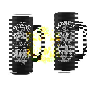 Cute My Favorite People Call Me Mama Sunflower Mothers Day Coffee Mug - Seseable