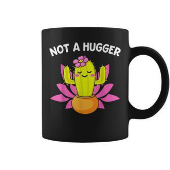 Cute Not A Hugger Sarcastic Introvert Funny Cactus Womens Coffee Mug | Mazezy