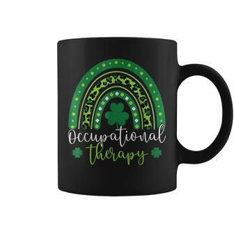 Cute Occupational Therapy Ot St Patricks Day Leopard Rainbow Coffee Mug | Seseable CA