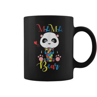 Cute Panda Bear Lovers Mama Bear Autism Mother Puzzle Baby Coffee Mug - Seseable