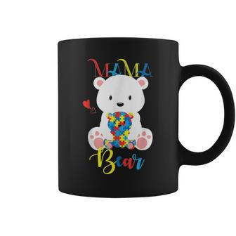 Cute Polar Bear Lovers Mama Bear Autism Mother Puzzle Baby Coffee Mug - Seseable
