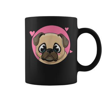 Cute Pug Gift Puppy Dog Lover Ladies Pugs Mom Girls Kids 5105 Coffee Mug - Seseable