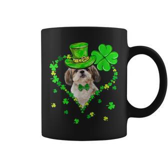 Cute Shih Tzu Saint Patricks Day Dogs Dad Mom Coffee Mug - Seseable