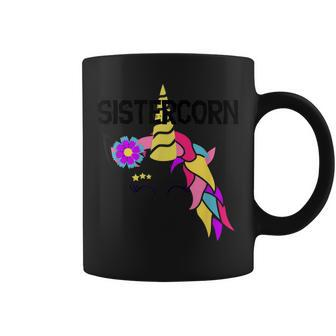 Cute Sister Unicorns Gift Sistercorn Siblings Day Fun Coffee Mug | Mazezy