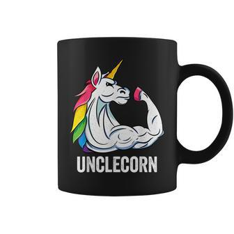 Cute Unicorn Uncle Girl Birthday Party Apparel Unclecorn Gift For Mens Coffee Mug | Mazezy