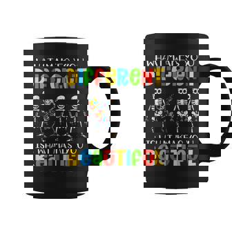 Dab Skeleton Autism Awareness Puzzle Piece Autism Awareness Coffee Mug | Mazezy