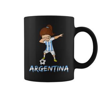 Dabbing Argentina Soccer Girl 2018 Football Jersey Coffee Mug | Mazezy