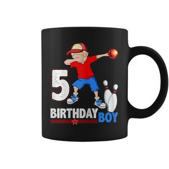Dabbing Bowler Bowling T Shirt 5Th Birthday Boys Party Tees Coffee Mug