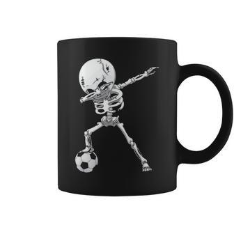 Dabbing Skeleton Soccer Funny Halloween Boys Kids Men Gifts Coffee Mug - Thegiftio UK