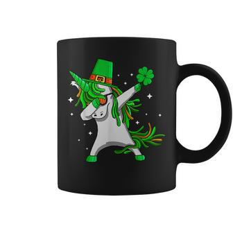Dabbing Unicorn Leprechaun St Patricks Day For Women Girls Coffee Mug - Seseable