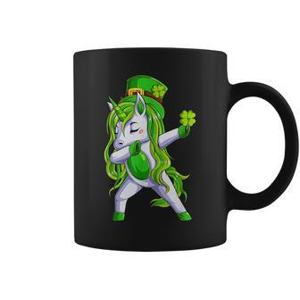 Dabbing Unicorn Leprechaun St Patricks Day For Women Girls V2 Coffee Mug - Seseable