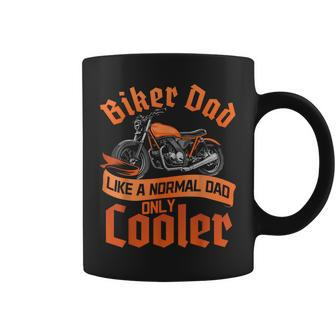 Dad Biker Fathers Day Motorcycle Rider Motorcyclist Papa Gift For Mens Coffee Mug | Mazezy