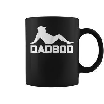 Dad Bod Funny Dadbod Silhouette With Beer Gut Coffee Mug | Mazezy