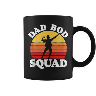 Dad Bod Squad Funny Posing Fathers Day Vintage Sunset 80S V2 Coffee Mug - Seseable