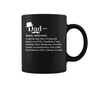 Dad Definition Daddy Father Fatherhood Stepdad Husband Poppa Gift For Mens Coffee Mug | Mazezy