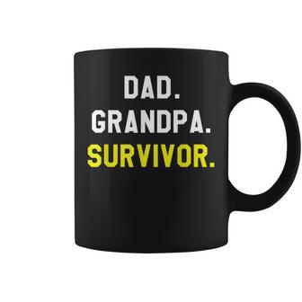 Dad Grandpa Cancer Survivor Chemotherapy Supporter Gift For Mens Coffee Mug | Mazezy