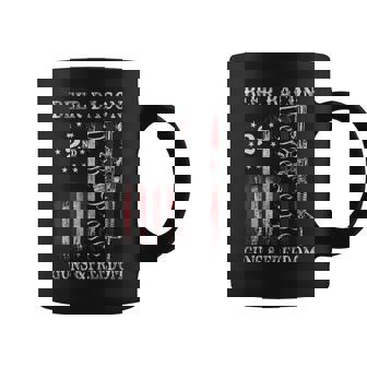 Dad Grandpa Us Flag Beer Bacon Guns Freedom On Back Coffee Mug | Mazezy
