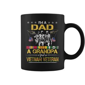 Dad Grandpa Vietnam Veteran Vintage Military Mens Coffee Mug - Seseable