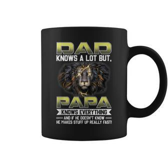 Dad Knows A Lot But Papa Knows Everything Fathers Day Coffee Mug - Thegiftio UK