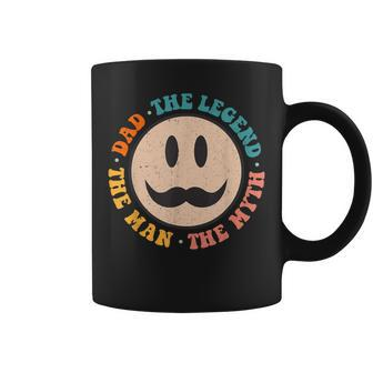 Dad Man The Myth The Legend Hippie Smile Face Fathers Day Coffee Mug - Thegiftio UK