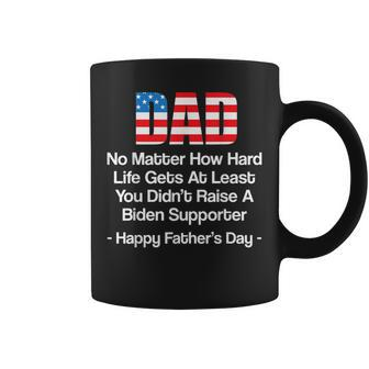 Dad No Matter How Hard Life Gets At Least Happy Fathers Day Coffee Mug | Mazezy