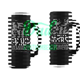 Dad Of Girls Outnumbered Funny Fathers Day Daddy Of Girls Coffee Mug - Thegiftio