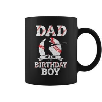 Dad Of The Birthday Boy Baseball Lover Vintage Retro Coffee Mug - Seseable