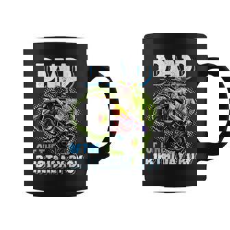 Dad Of The Birthday Boy Dinosaur Monster Truck Birthday Coffee Mug - Thegiftio UK