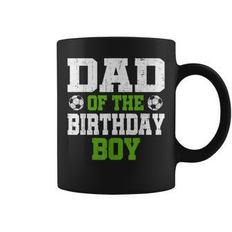 Dad Of The Birthday Boy Soccer Player Vintage Retro Coffee Mug - Seseable