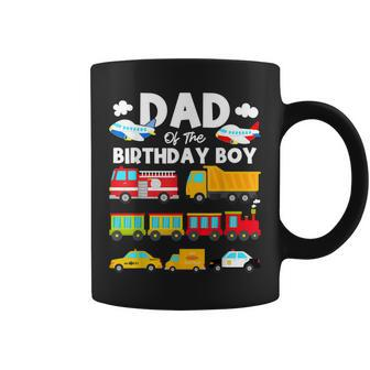 Dad Of The Birthday Boy Transportation Birthday Train Truck Coffee Mug | Mazezy