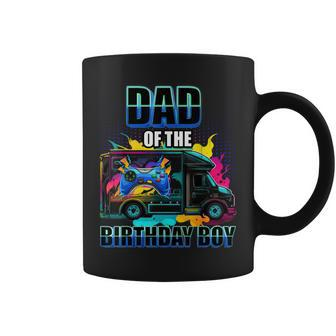 Dad Of The Birthday Boy Video Gaming Truck Gamer Party Gift For Mens Coffee Mug | Mazezy